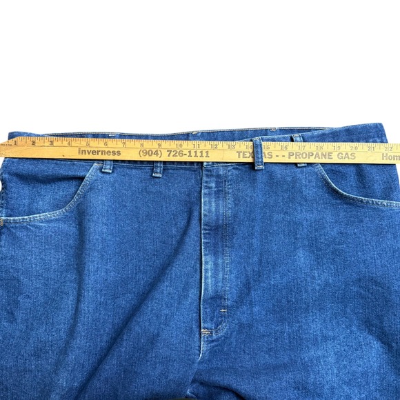 Wrangler Authentic Jeans‎ Mens 44x30 Blue Denim Straight Leg Premium Quality - Picture 8 of 9